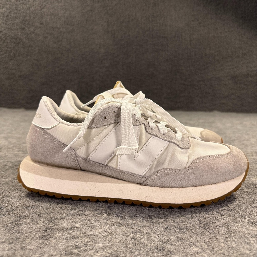 New Balance 237 Shoes Womens 10 White Suede Gum Sole Retro Athletic Sneakers‎